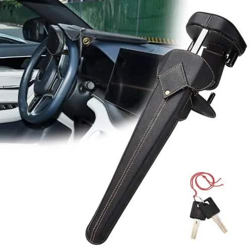 Blueshyhall Retractable Steering Wheel Lock Heavy Duty