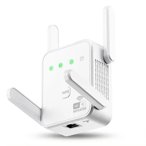 Gorzhesua 1200Mbps Dual-Band WiFi Extender with 4 Antennas