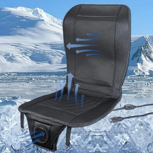 CARTMAN 12V Cooling Car Seat Cushion Black