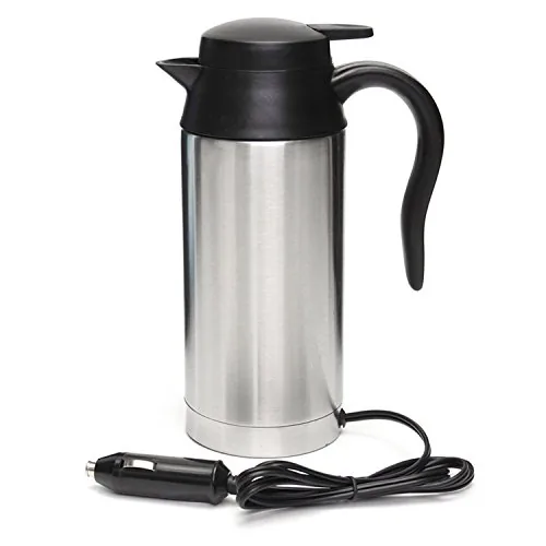 Yarrkc 12V 750ml Stainless Steel Car Travel Kettle