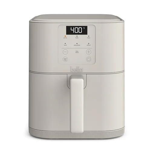 BELLA 6Qt Slim Air Fryer Ceramic Nonstick 5lb