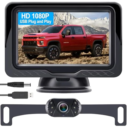 LeeKooLuu USB Backup Camera 1080P HD Night Vision Kit