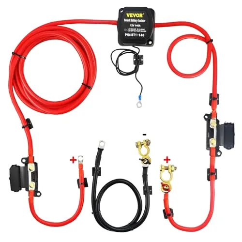 VEVOR 140A VSR Split Charge Relay Kit 12V 6m