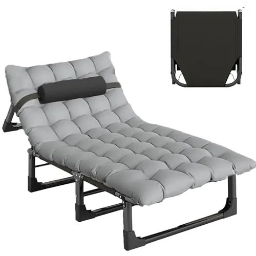 Bop 4-Position Folding Camping Cot with Pillow