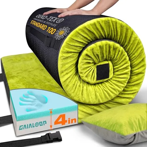 Gaialoop 4-Inch Memory Foam Cot Camping Mattress