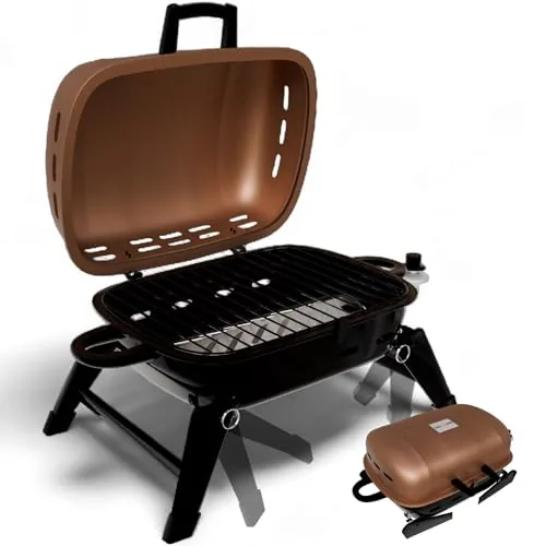 Gas One GPT-17B Tabletop Propane Grill Tan Brown