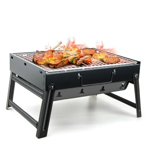 Kizmyee Portable Folding Charcoal Tabletop BBQ Grill