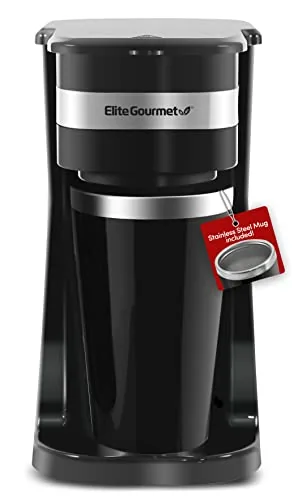Elite Gourmet EHC114 Single-Serve Brewer with Travel Mug
