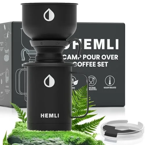 Hemli 16oz Pour Over Camping Coffee Maker Set