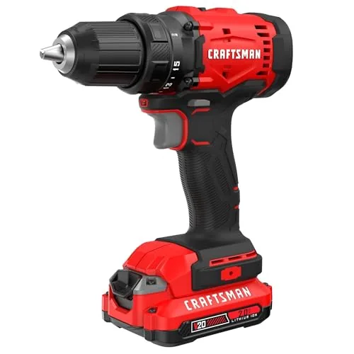 CRAFTSMAN V20 Cordless Drill CMCD702D1 with 2.0Ah Battery