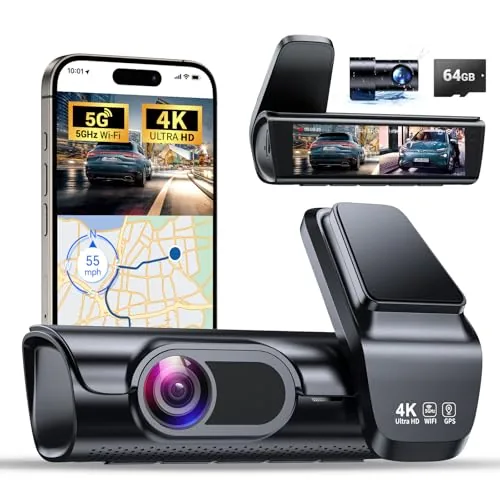 OVAMAN K600 4K Front and Rear Dash Cam with GPS
