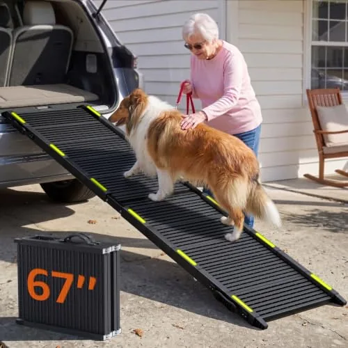 MEUIS 67-Inch Folding Dog Ramp 250 Lb Capacity