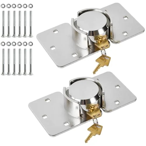 Pomunty Keyed-Alike Puck Locks 2-Pack Hidden Shackle