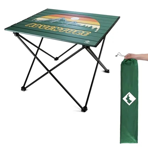 VILLEY Aluminum Folding Camp Table Mountain Print