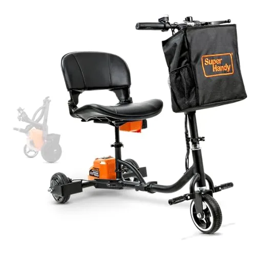 SuperHandy Passport Foldable 3-Wheel Travel Mobility Scooter