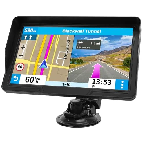 HINYFVOZ 9-Inch HD Truck GPS with Lifetime Maps