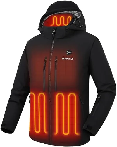 Venustas 12V Heated Jacket with Battery and Detachable Hood