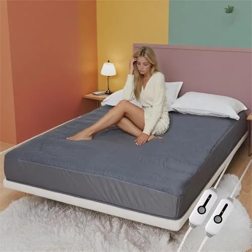 RALYSUN Electric Mattress Pad Queen 60x80 Brushed Fabric