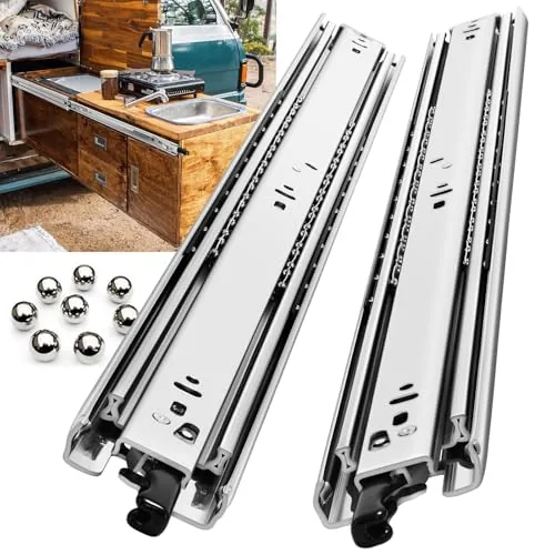 REGUDA Locking Drawer Slides 150lb Full Extension Side Mount