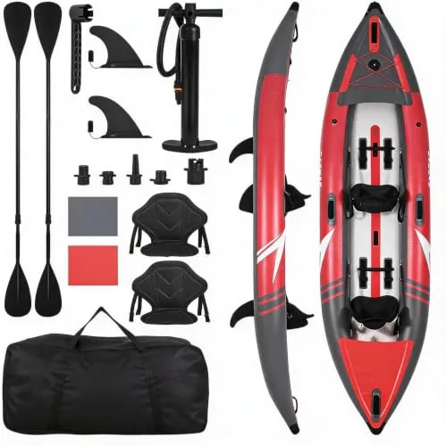 GarveeTech 12.5ft 2-Person Inflatable Kayak 204kg Capacity