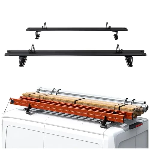 MELIPRON No-Drill Aluminum Van Roof Rack 2 Crossbars
