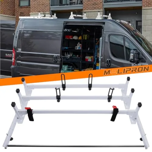 MELIPRON RAM ProMaster Van Roof Ladder Rack with Rear Roller