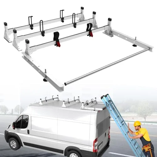 StarONE 57" Steel Van Roof Rack with Cargo Roller