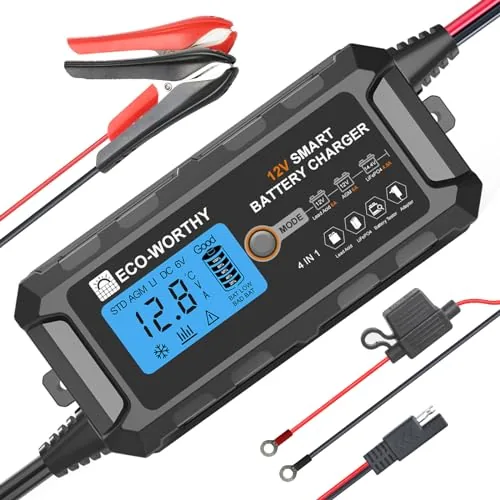 ECO-WORTHY 12V 5A Smart Charger Lead Acid and LiFePO4