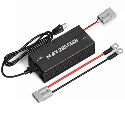 LiTime 12V 20A LiFePO4 Smart Charger with Anderson Connector
