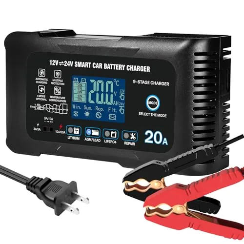 YHCHKJ 20A Smart Charger 12/24V Multi-Chemistry