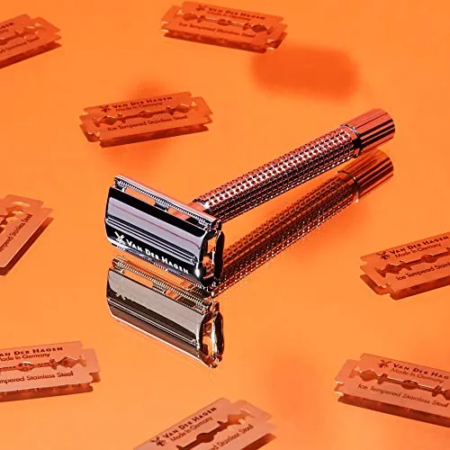 Van Der Hagen 110mm Gun Metal Safety Razor Kit