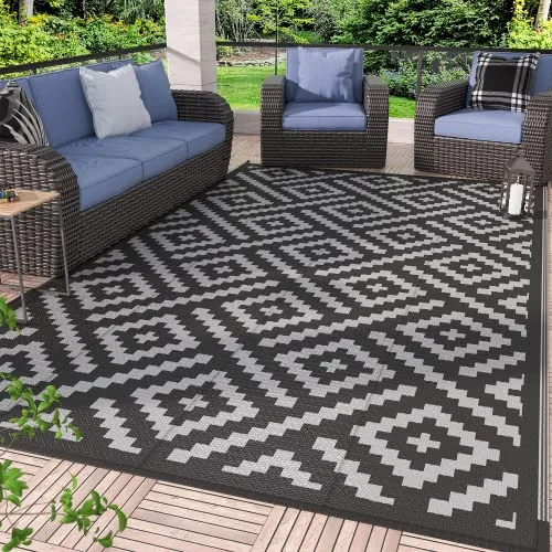 GENIMO 5x8 Reversible Waterproof Outdoor Patio Rug