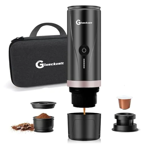 Glueckzeit Portable Self-Heating Espresso Maker 20-Bar