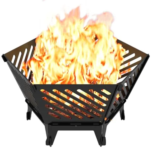 Waaliji 22.5in Hexagon Portable Wood Burning Fire Pit
