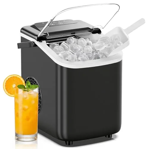 DUMOS Countertop Ice Maker 26lb Daily Portable Handle