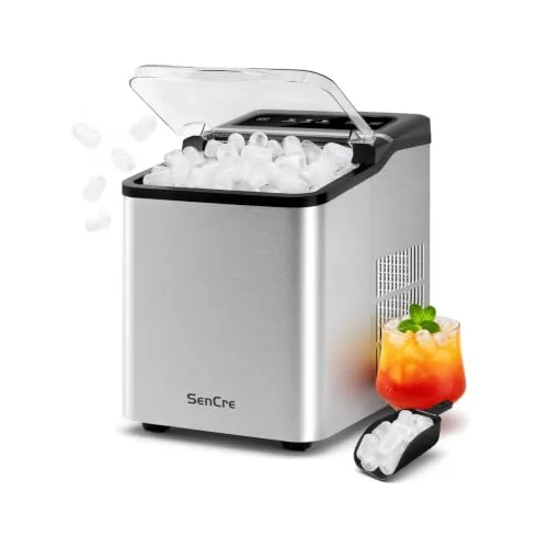 SenCre Countertop Ice Maker 26.5 Lbs/Day Bullet Ice