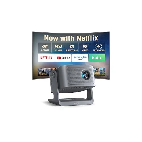 VISSPL A5 Smart 4K Projector with Netflix Built-In
