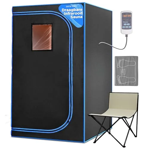 SereneLife Portable Infrared Sauna Box with Foot Pad
