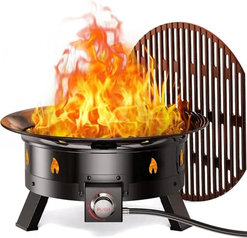 Ciays 19-Inch Portable Propane Fire Pit 58,000 BTU