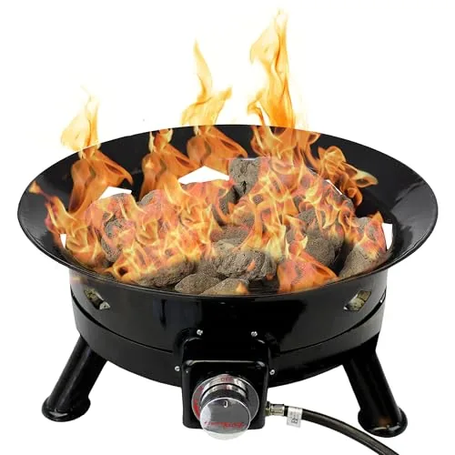 Flame King 24-inch Propane Fire Pit 58K BTU Portable