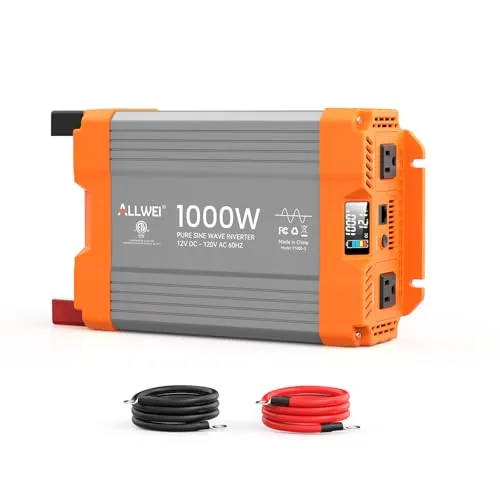 ALLWEI 1000W Pure Sine Wave Inverter 12V to 120V