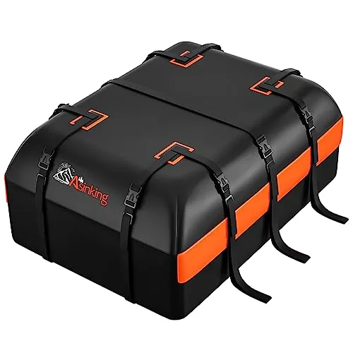 Asinking 15 Cu Ft Rooftop Cargo Bag 840D PVC