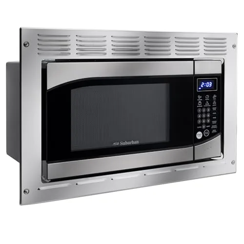 RecPro 0.9 Cu Ft RV Microwave 900W Stainless