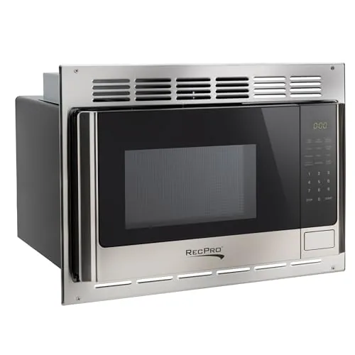 RecPro 1.0 Cu. Ft. RV Microwave with Trim Kit