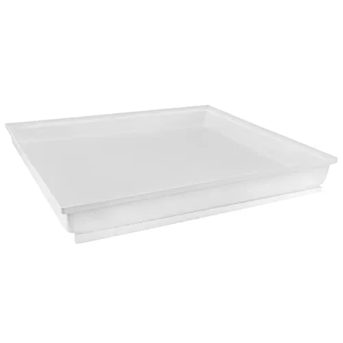 RecPro RV Corner Drain Shower Pan 27x24 White
