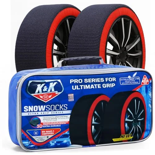 K&K Auto Pro Series Snow Socks 3XL for Large Vehicles