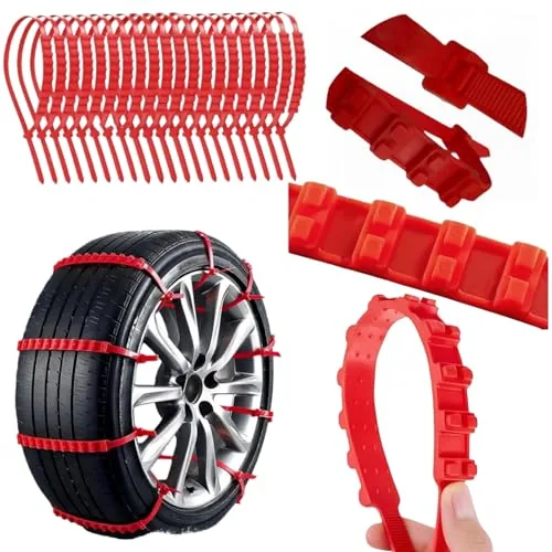 Weideke 20pc Plastic Zip Tie Snow Chains Adjustable
