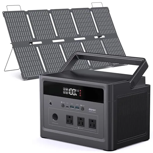 DARAN 576Wh LiFePO4 Solar Generator with 100W Panel