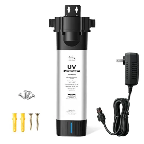 iSpring UVF20 LED Whole House UV Filter, No Bulb Changes