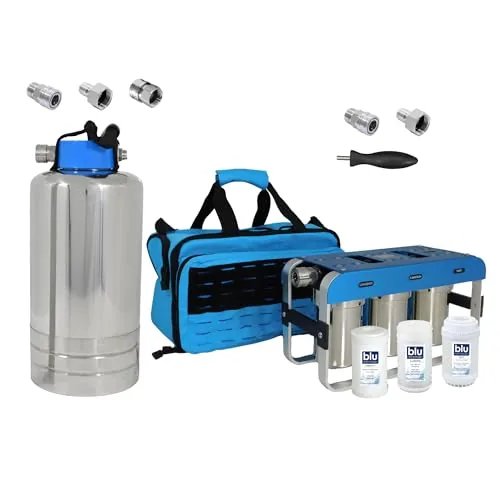 GoBluTech AR3 3-Stage RV Water Filter + Softener Bundle